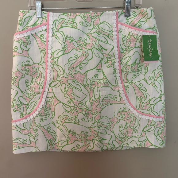 Lilly Pulitzer Lilly Pad Skirt. Size 10, lined. - Picture 2 of 3